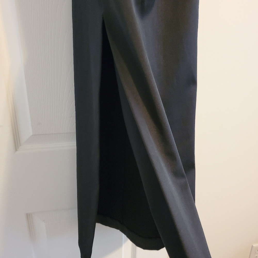 This is a formal black dress